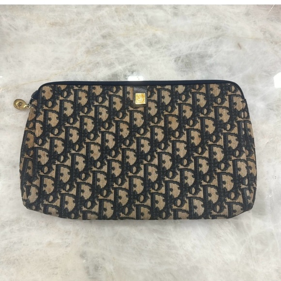 Dior Handbags - Dior Navy Blue Trotter Pouch. EUC.